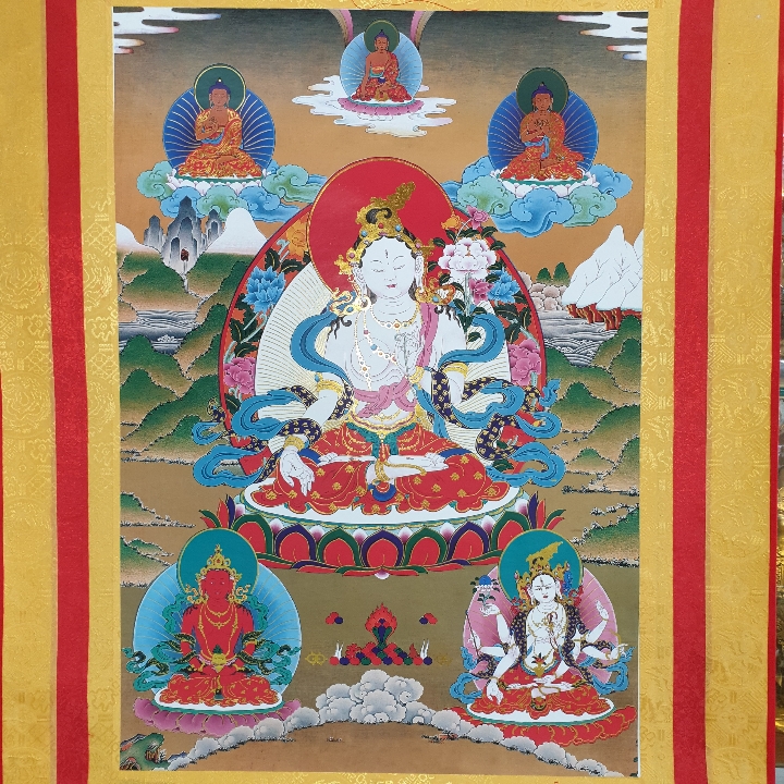 Tranh Thangka Tara Bạch Độ Mẫu_120x80cm